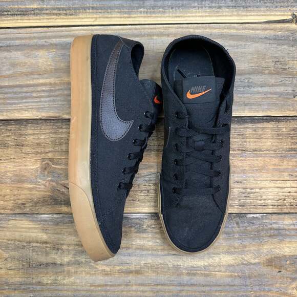 Nike Court Legacy Canvas 'Black Gum' Black Athletic Sneakers Size 10 EUC - Picture 2 of 7